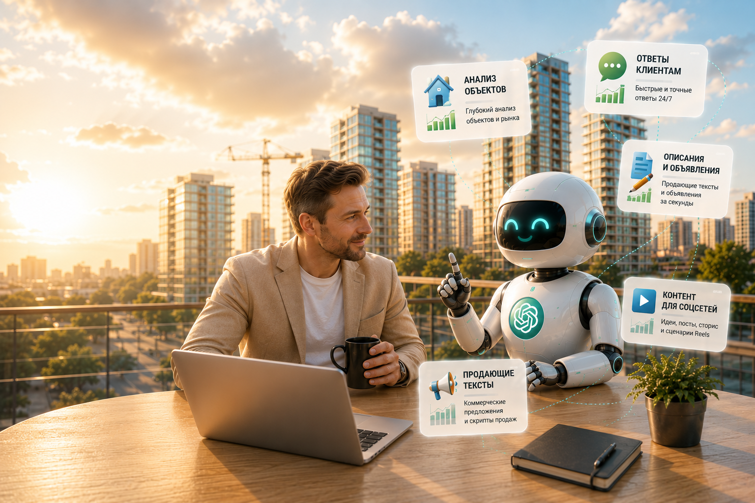 Агент по недвижимости с AI-ассистентом